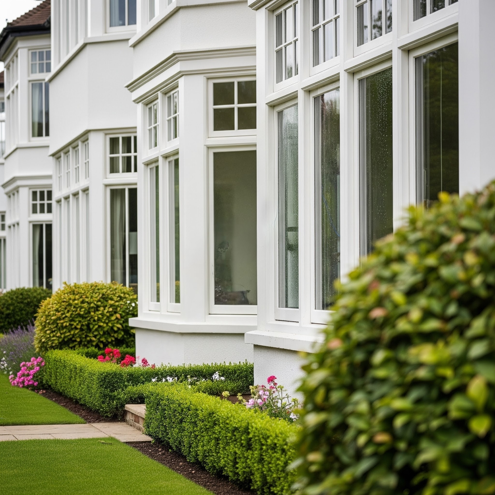 Victorian House Exterior Window Cleaning Services in East Sussex